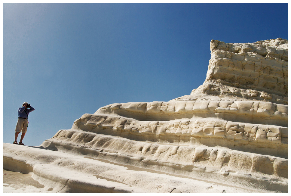 Falaise blanche de Scala dei Turchi en Sicile